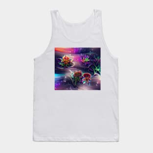 Psychedelic Space Flowers Tank Top